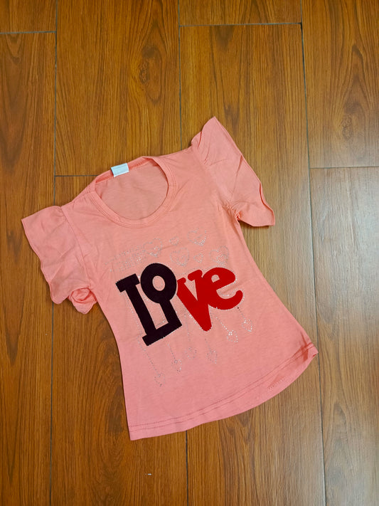 Love peach baby t-shirt