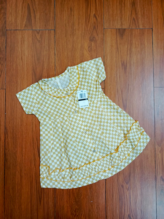 White lemon baby frock