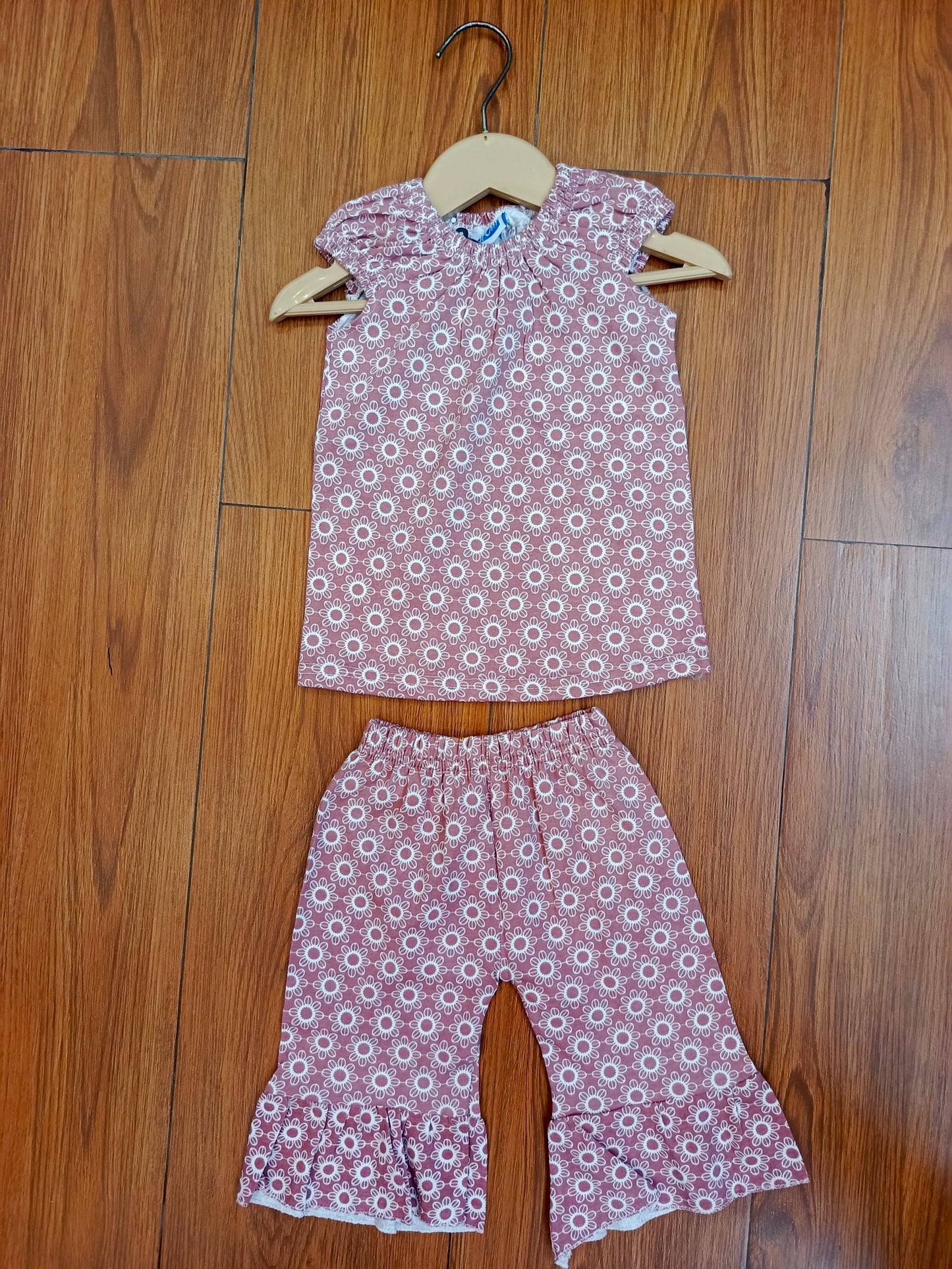 Maroon sando baby co-ord set