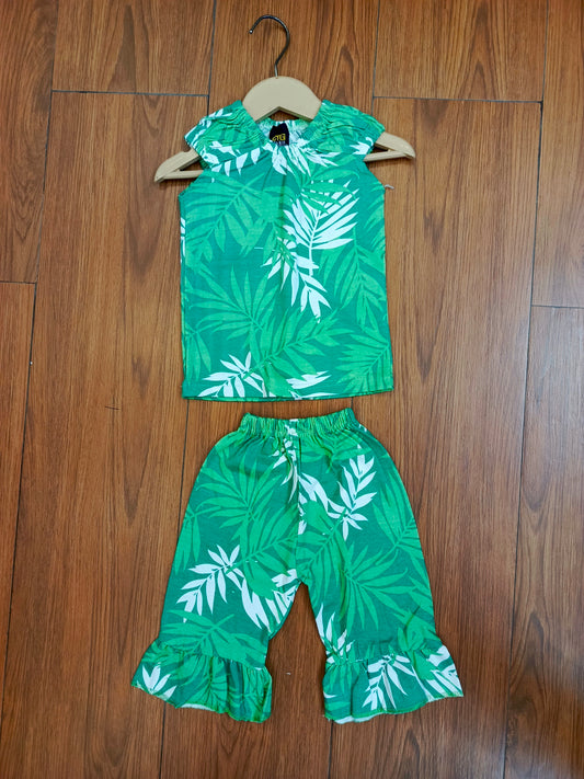 Green leaves sando suit