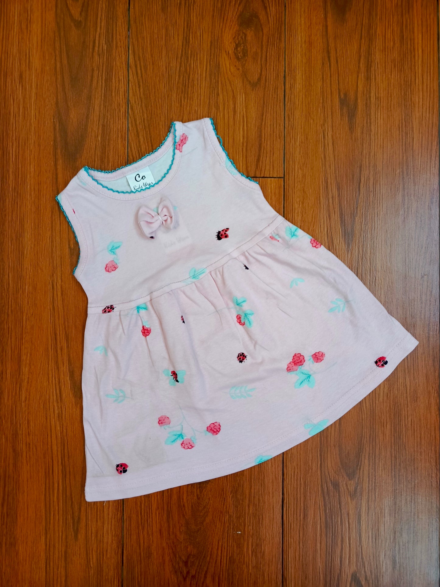 Baby pink floral frock