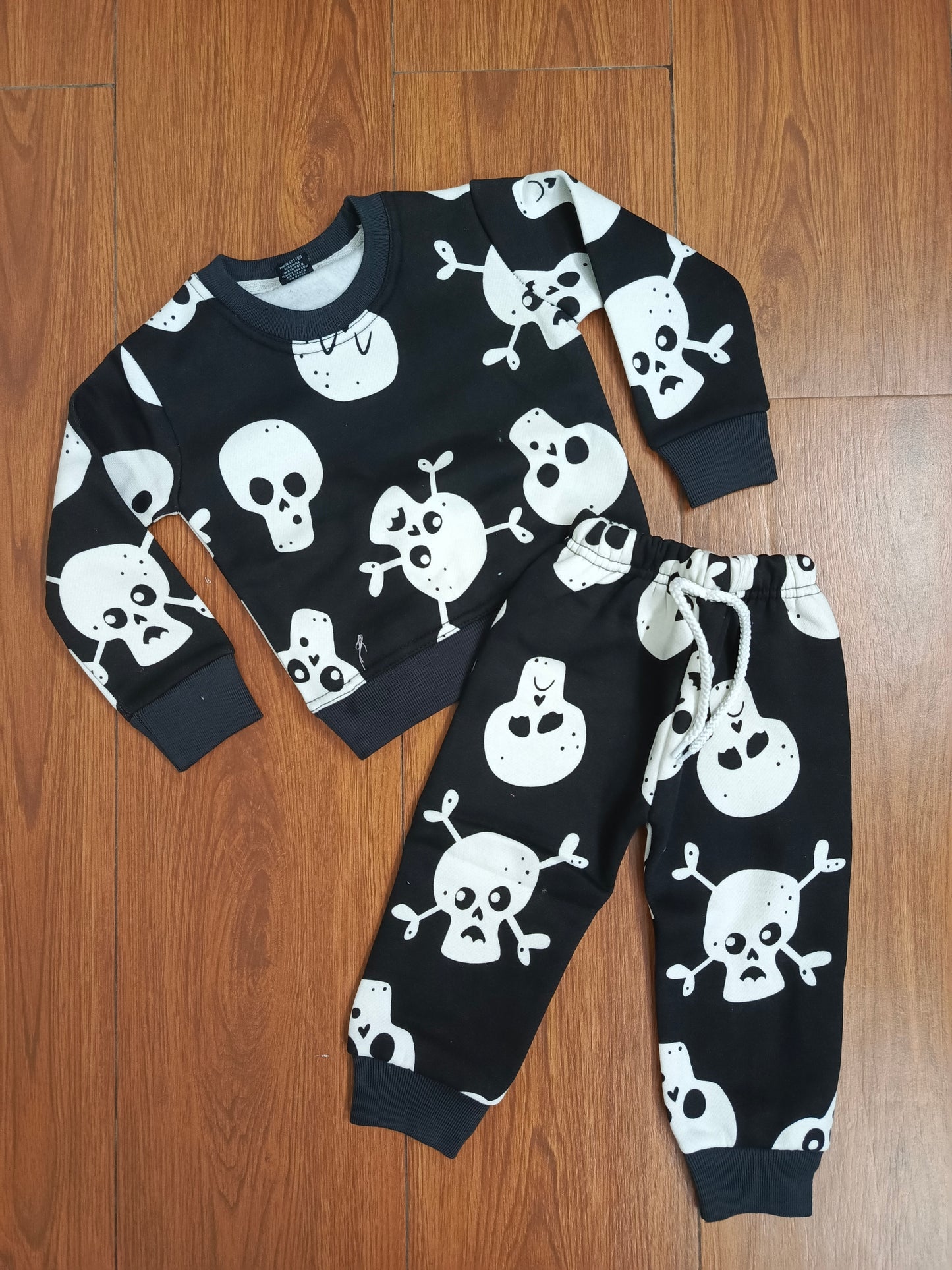 Black skeleton kids  tracksuit