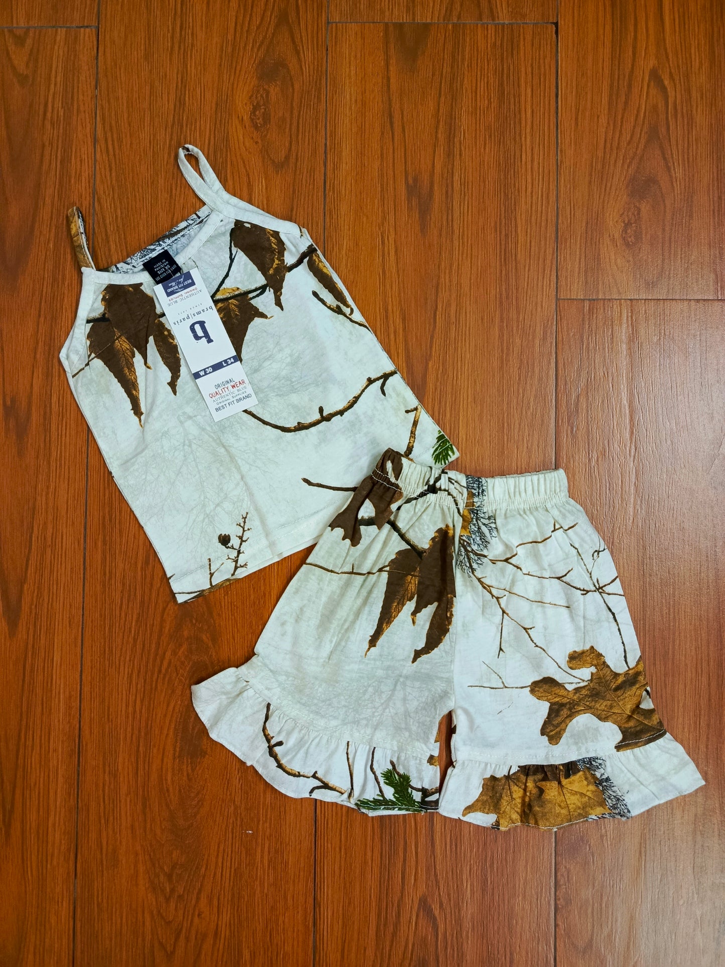 Jungle print baby tanktop suits