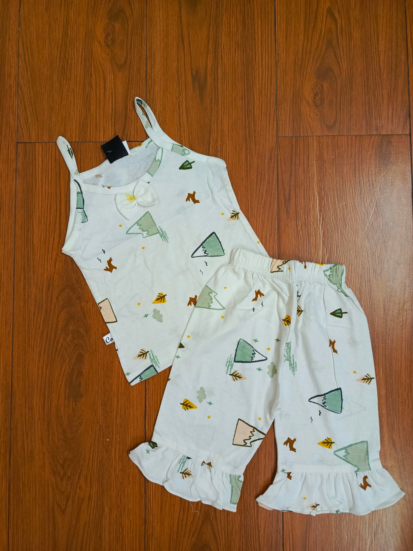 White printed tanktop set