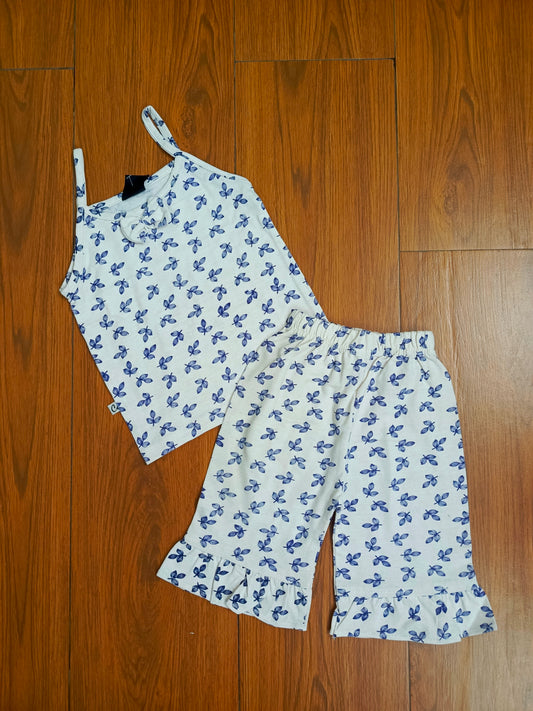 White floral tanktop set