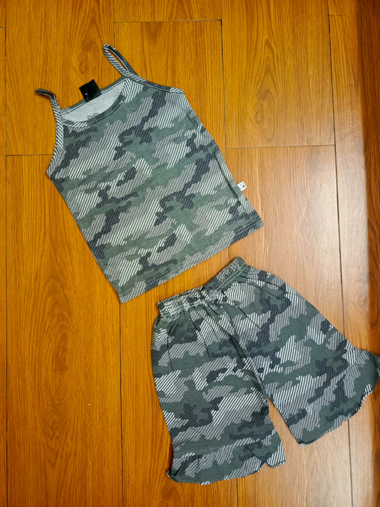Grey tye & dye tanktop set