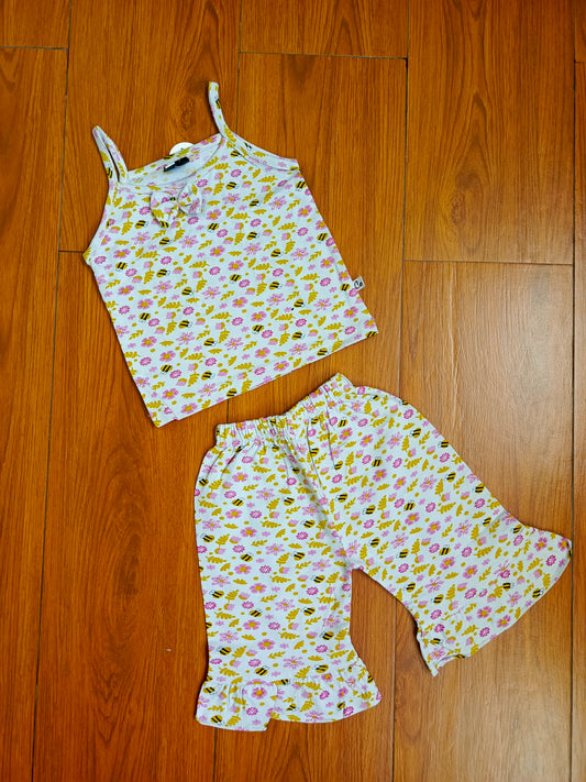 Purple flower tanktop set