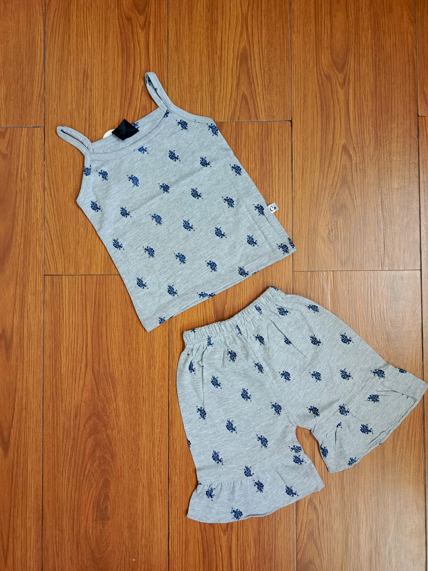 Grey polo baby tanktop suits