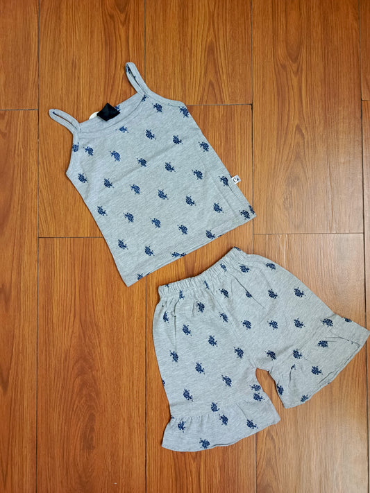 Grey polo baby tanktop suits