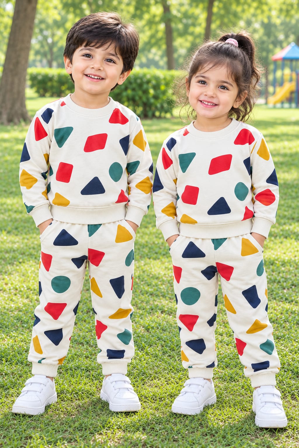 Shapes design kids track suit