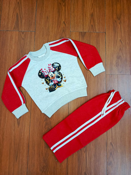 Grey mickey kids track suit