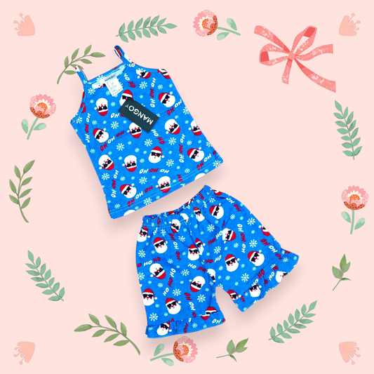 Blue printed tanktop set