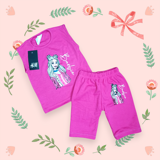 Pink barbie girl sando suit