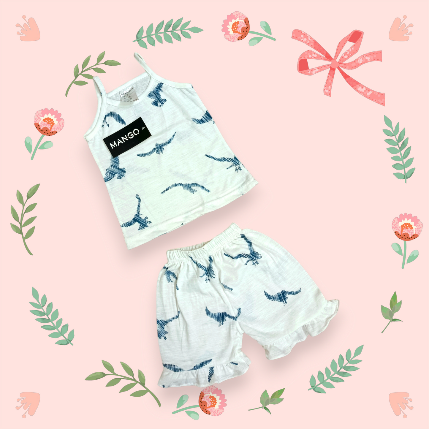 Blue white  eagle tanktop set