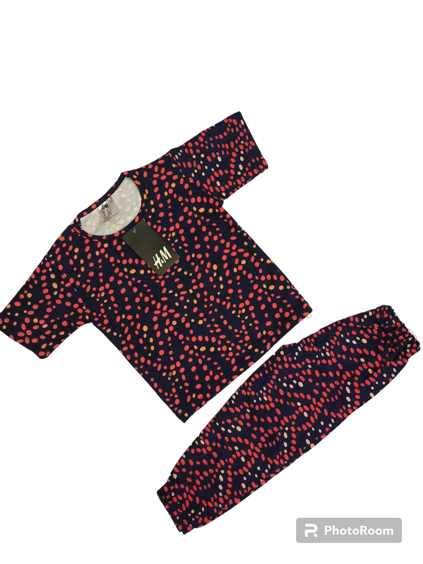 Polka dot half sleeves suit