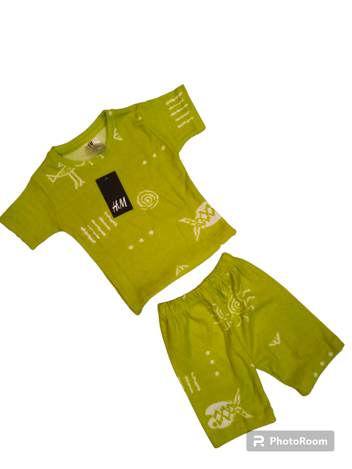 Neon green shorts suit