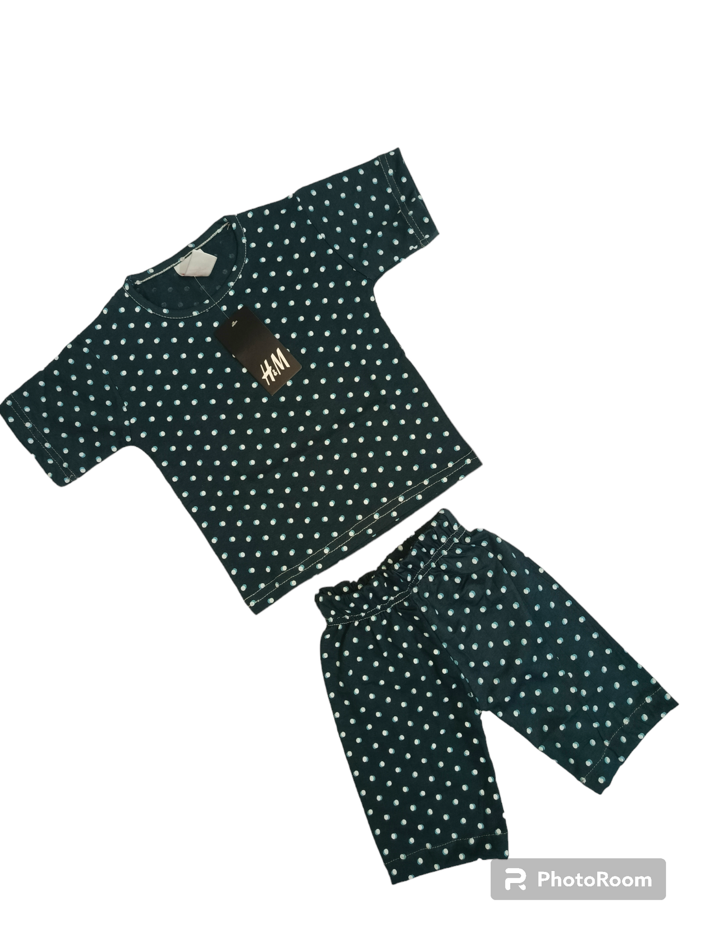 Polka dot shorts suit