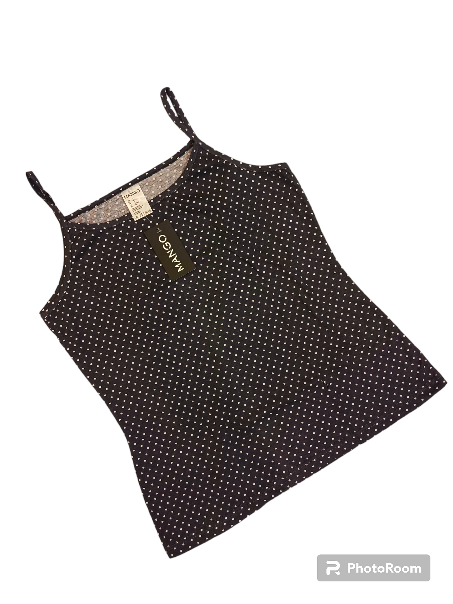 Grey polkadot ladies tanktop