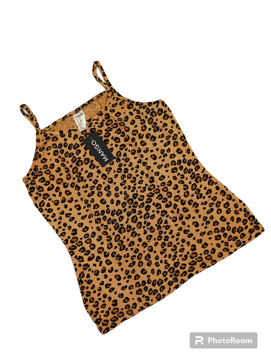 Cheeta print ladies tanktop