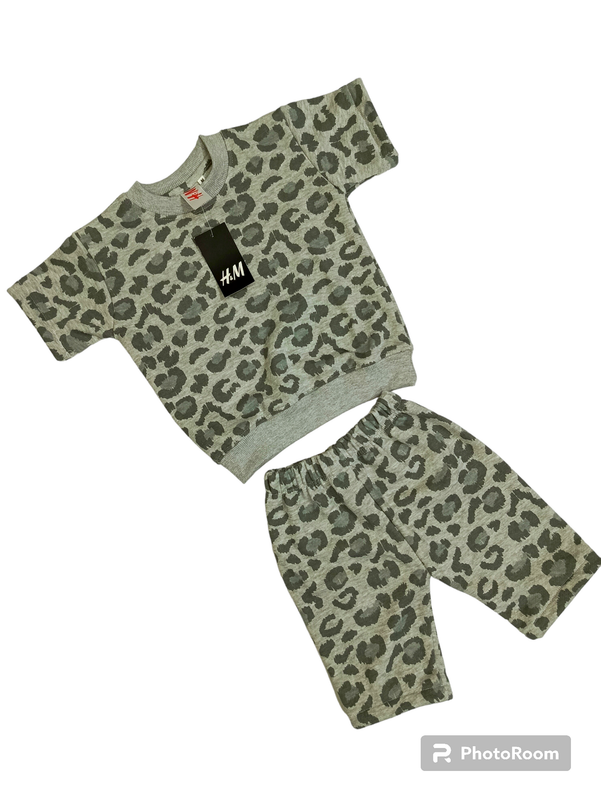 Cheeta grey kids summer suit