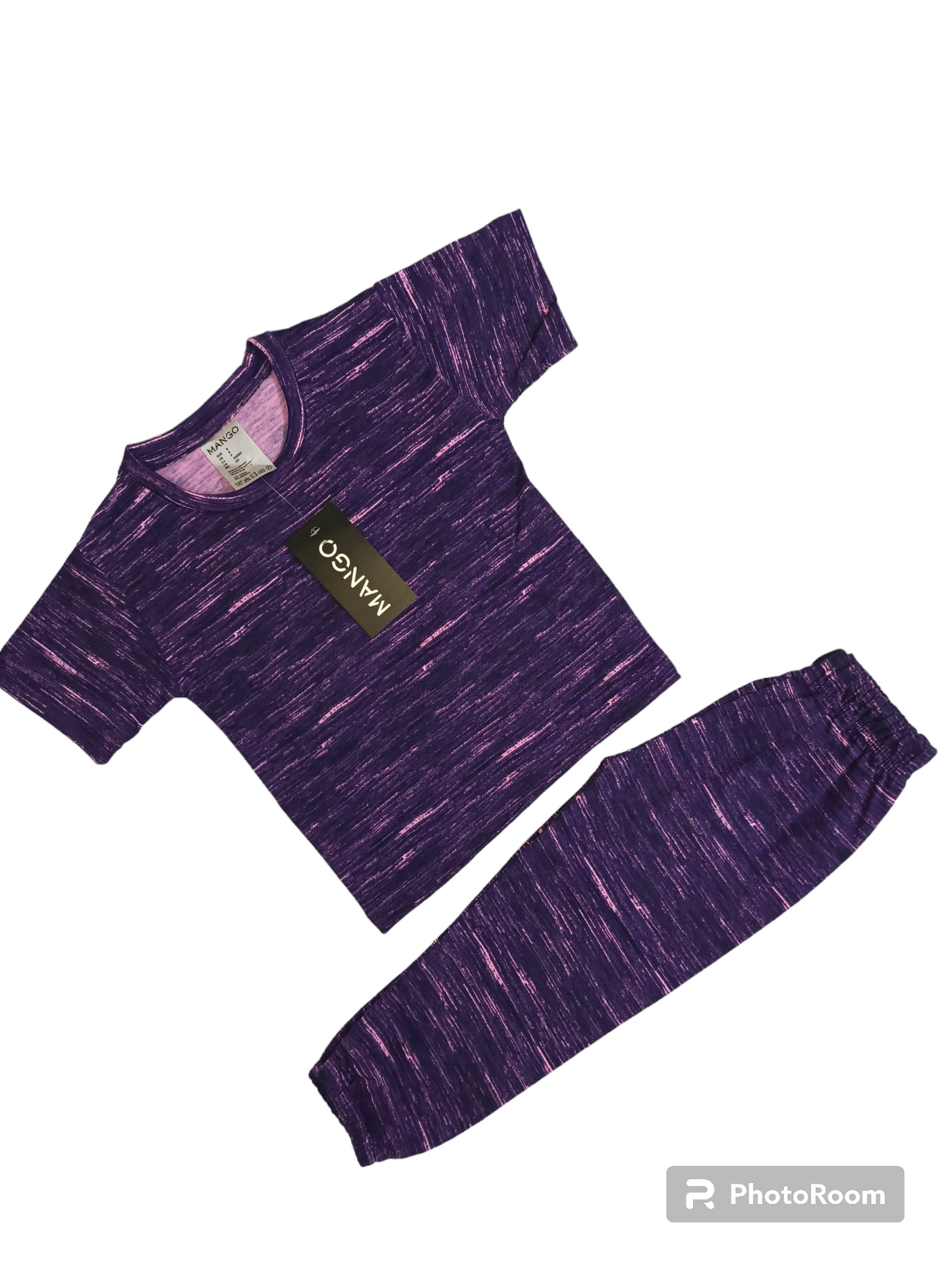 Purple 2 tone half sleeves suit