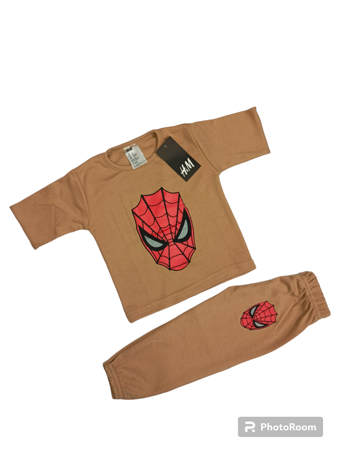 Brown spiderman half sleeves suit