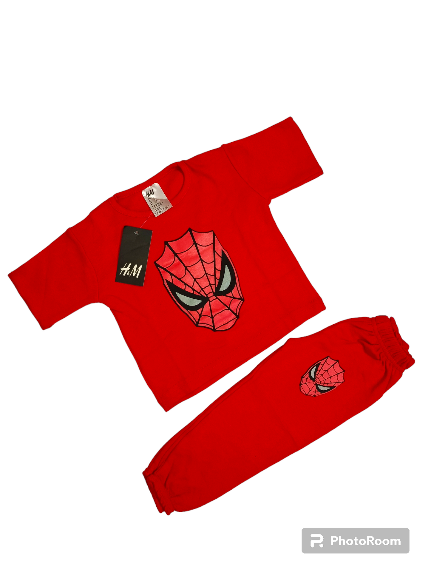 Red spiderman half sleeves suit