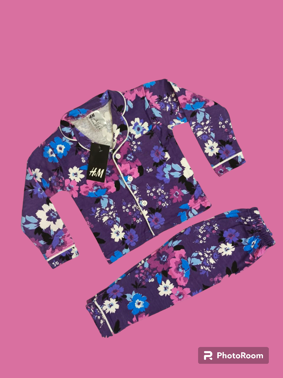 Purple floral pj's kids