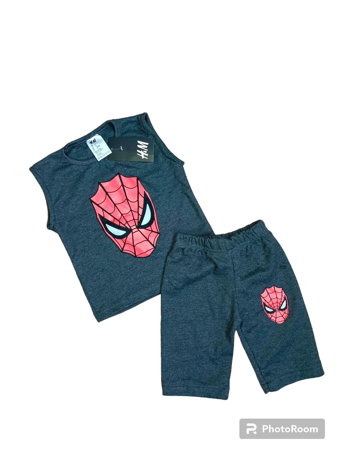 Dark grey spiderman sando suits