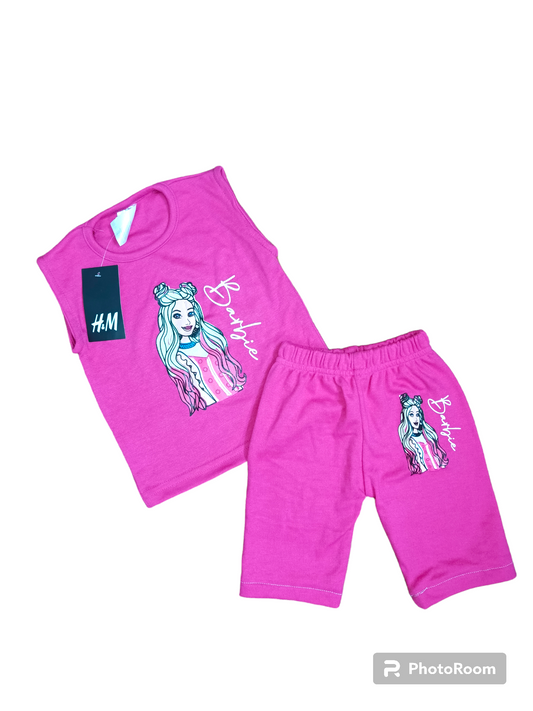 Pink barbie girl sando suit