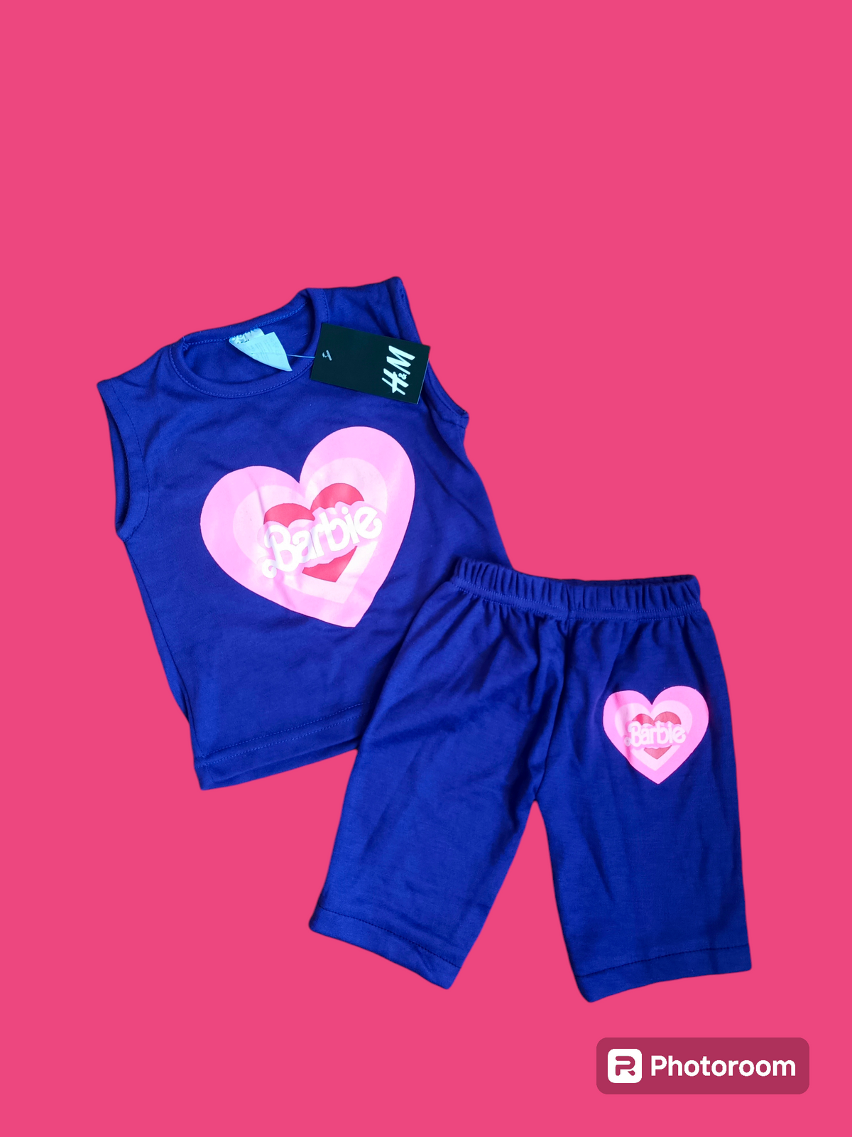 Purple Barbie heart sando suit