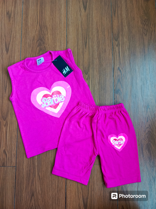 Pink barbie heart suit