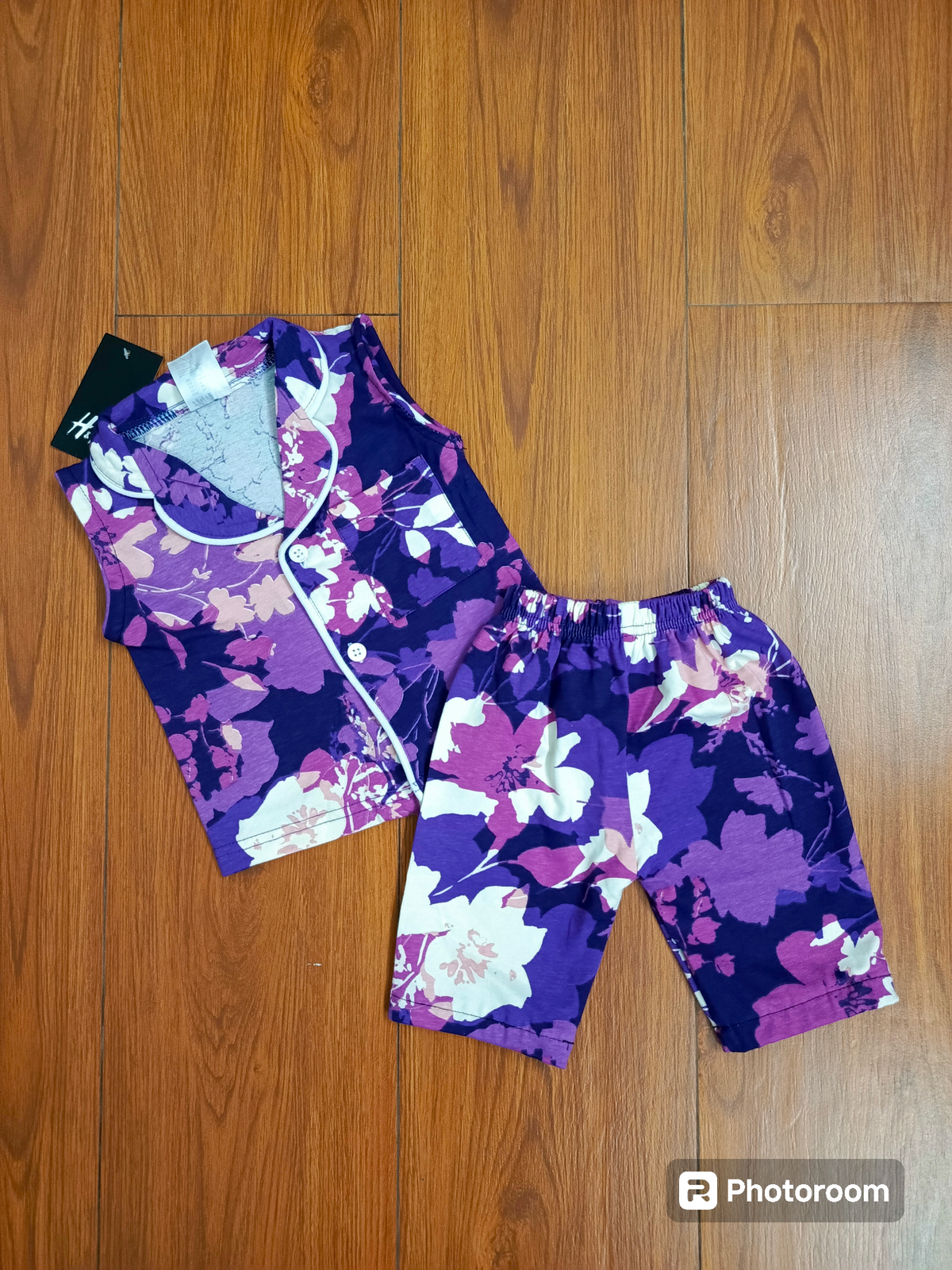 Purple magic sando button suit