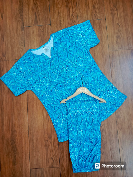 Mint blue ladies summer suit