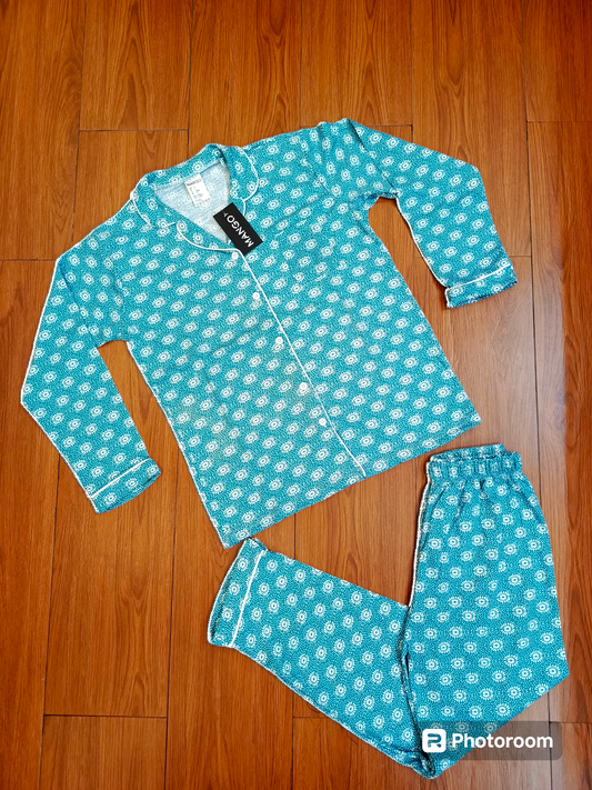 Mint blue ladies pajama suits