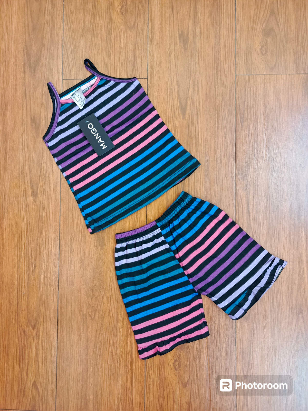 Purple stripes tanktop set