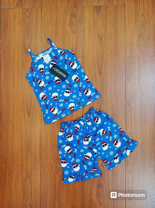 Blue printed tanktop set