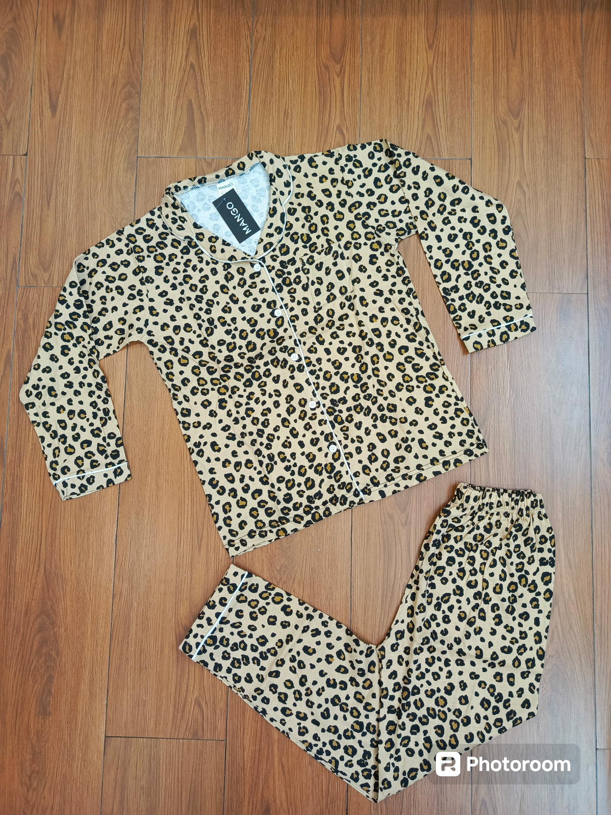 Brown cheeta ladies pj's full sleeves