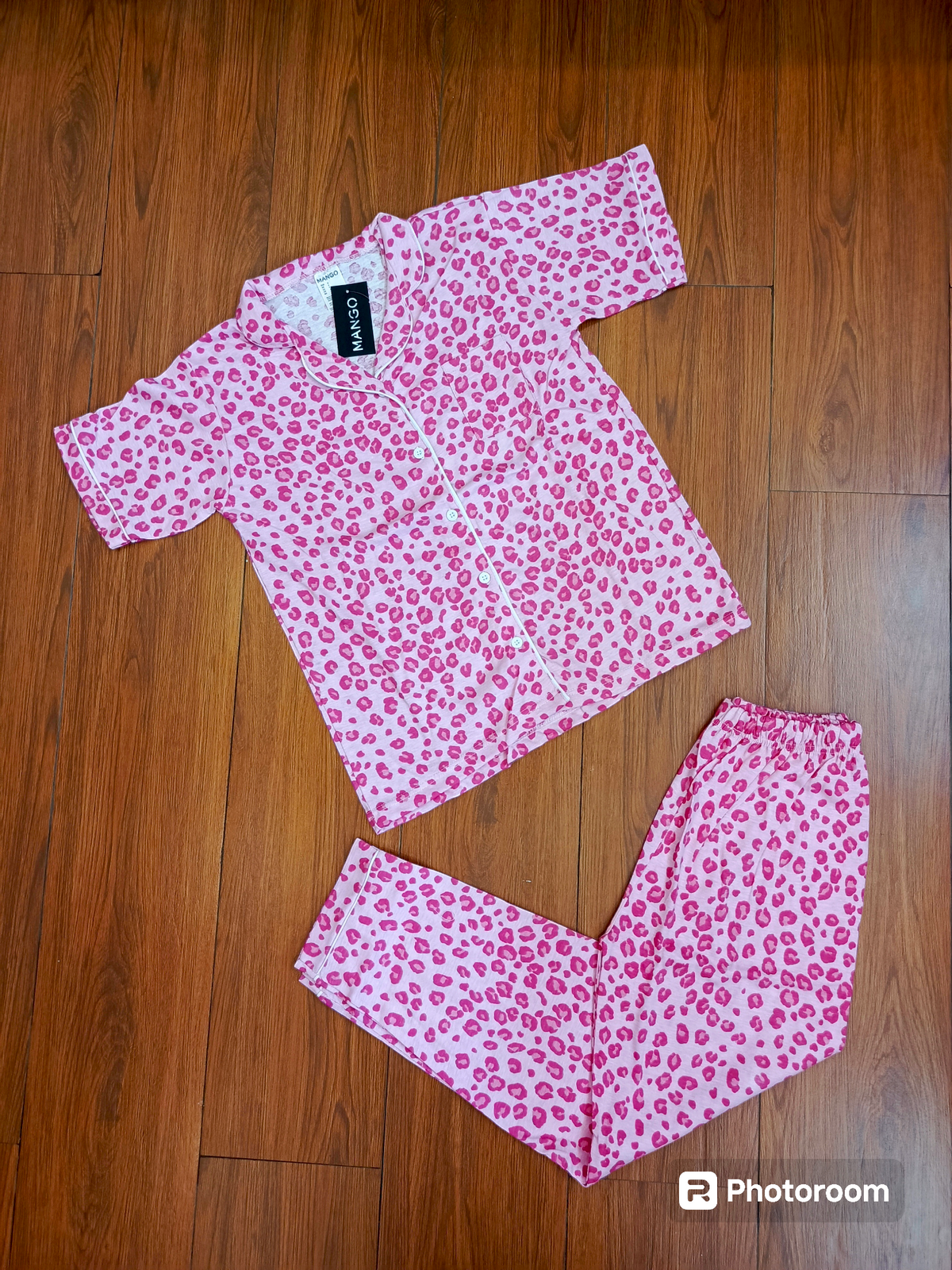 Pink cheeta ladies pj's half sleeves