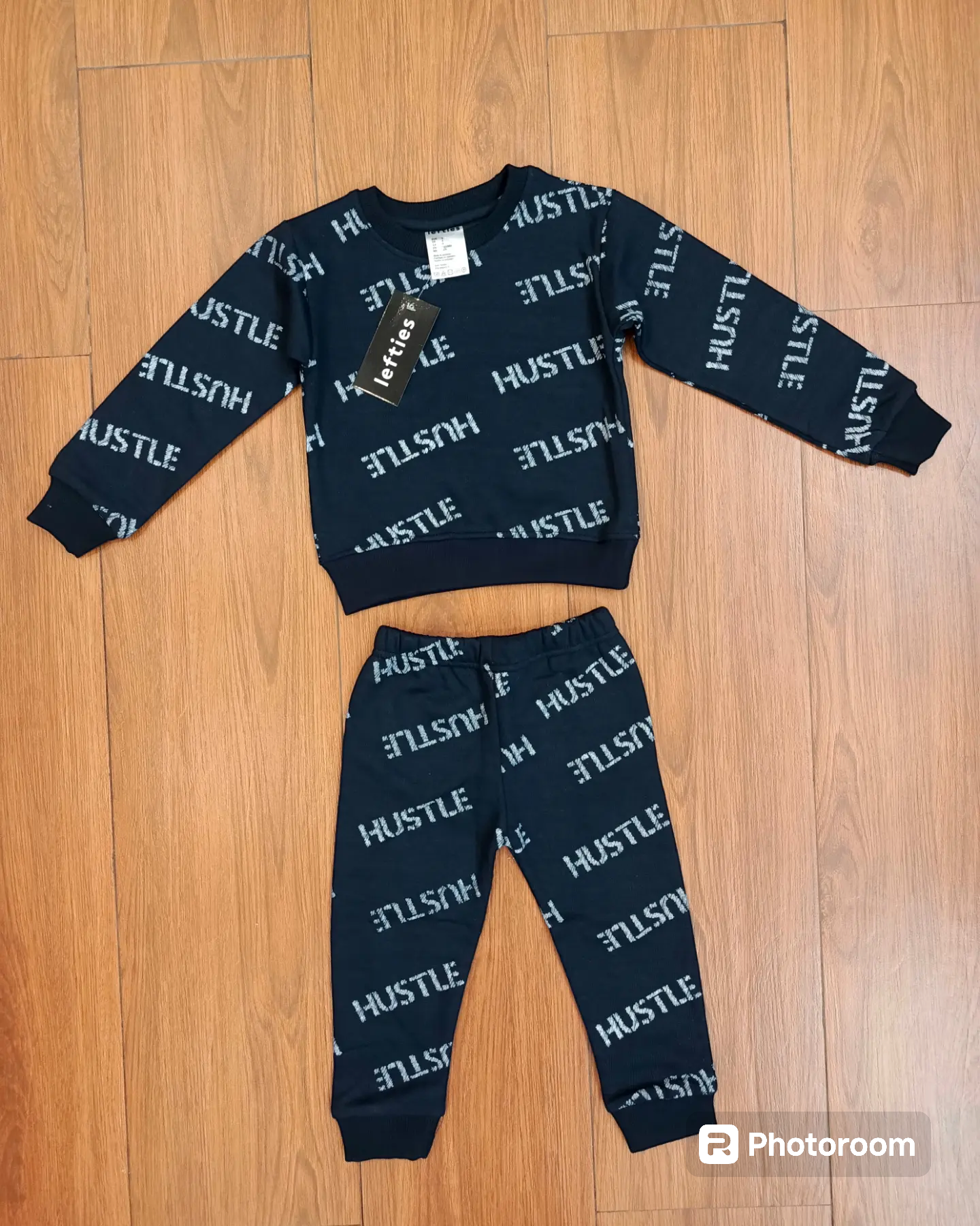 Hustle navy blue fleece tracksuit