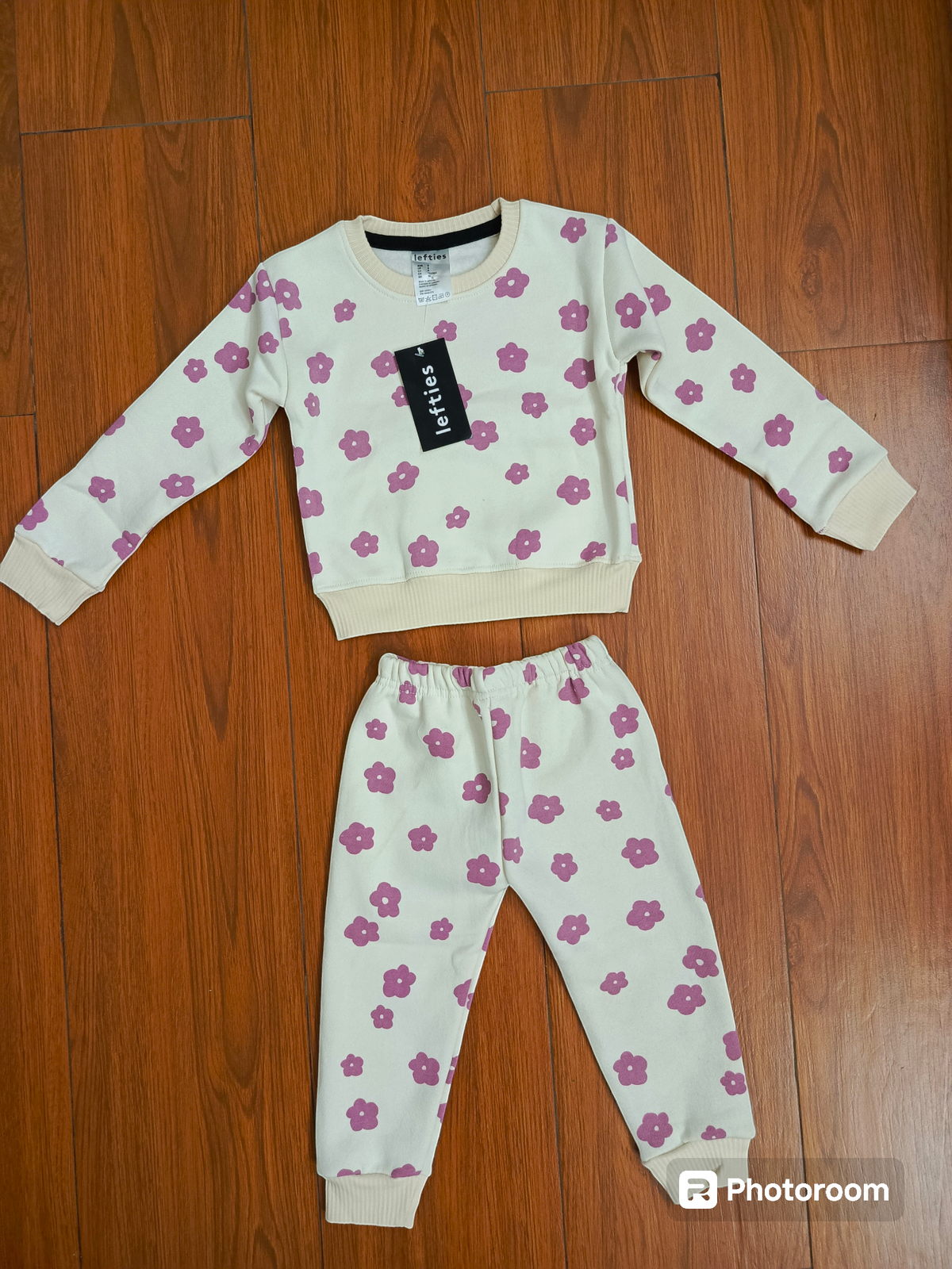 White purple flower tracksuit