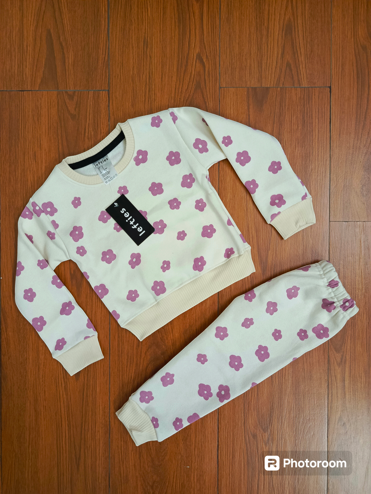 White purple flower tracksuit