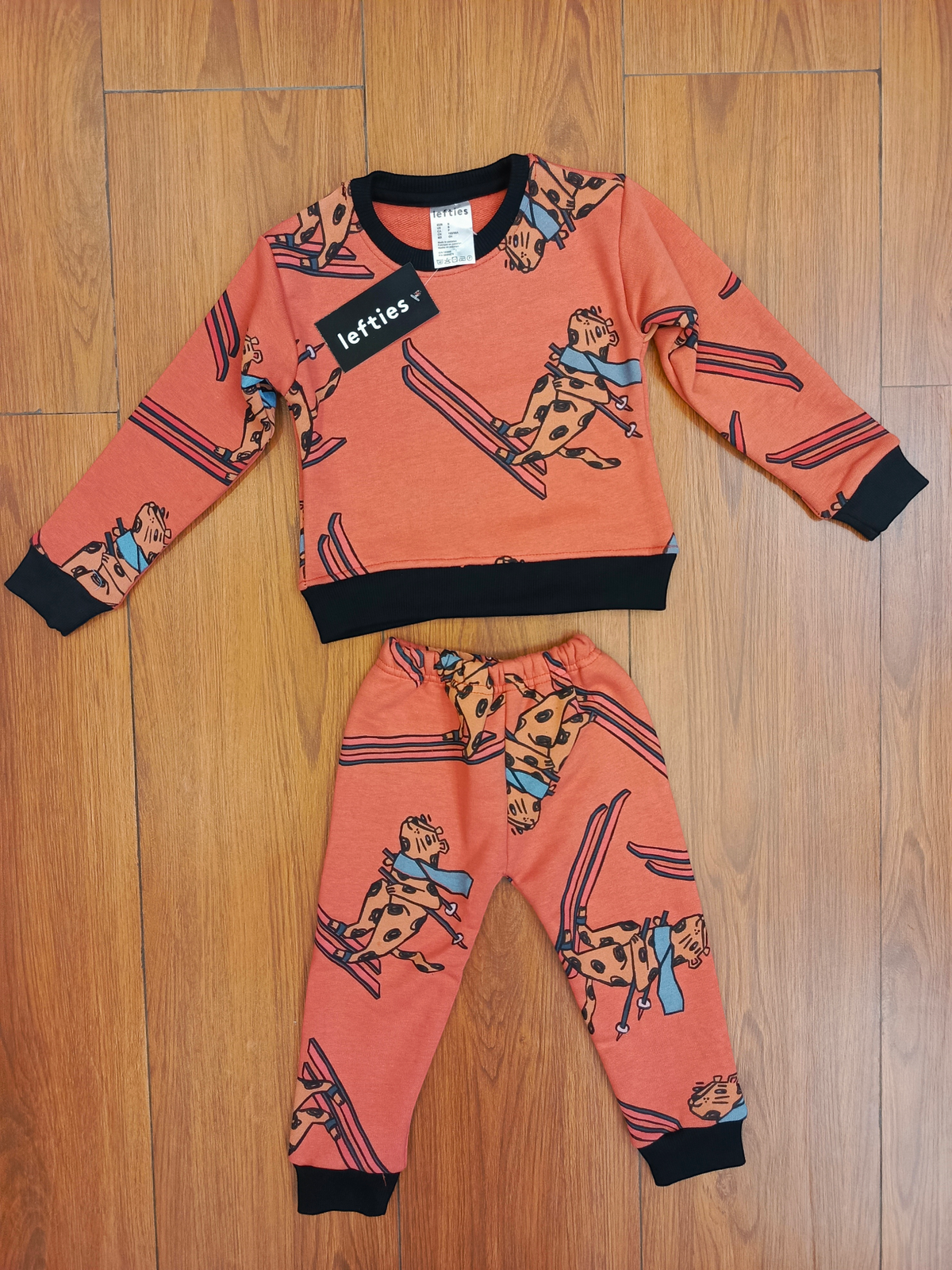 Orange rust fleece tracksuit premium