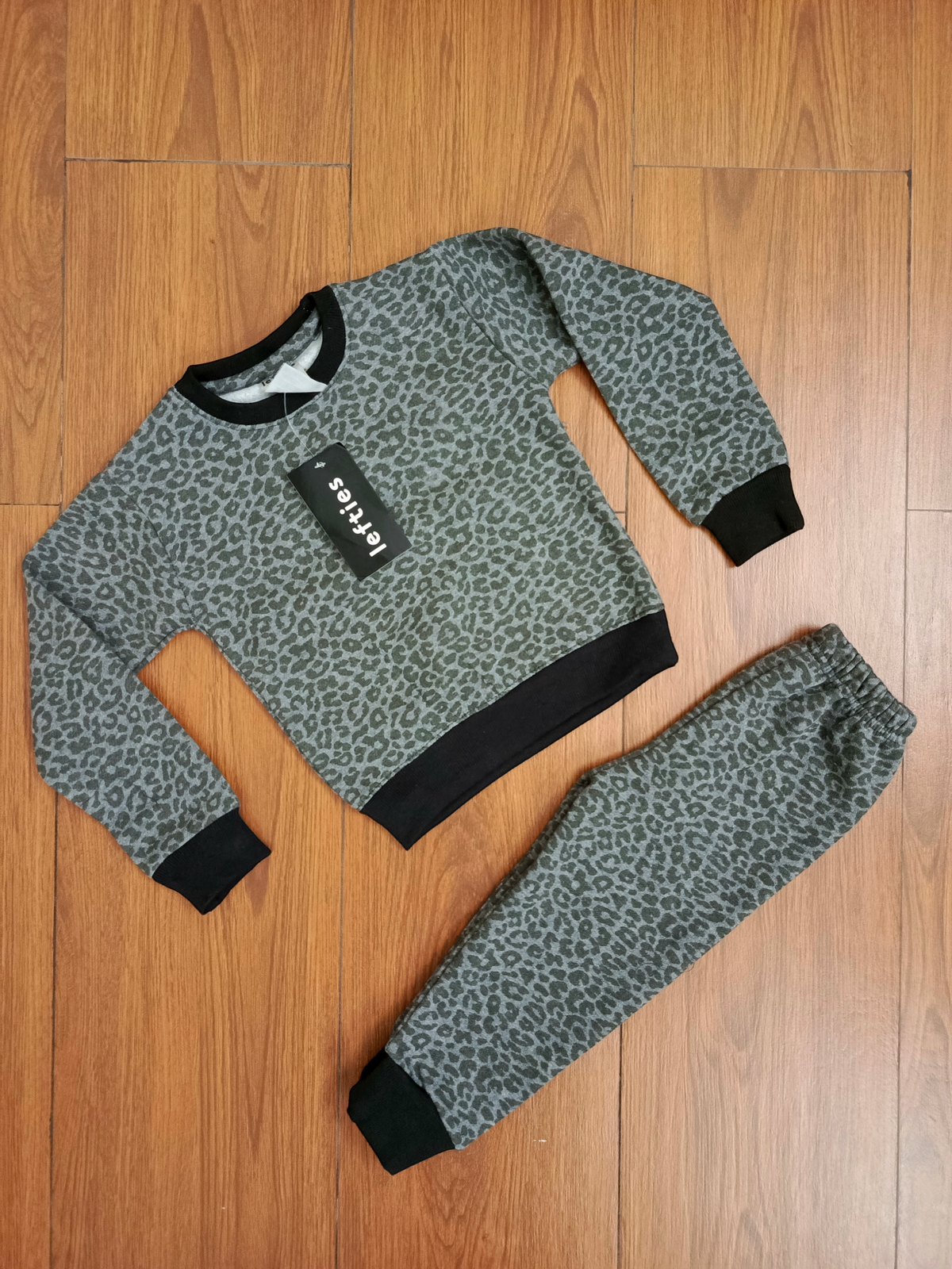 Dark grey cheeta tracksuits