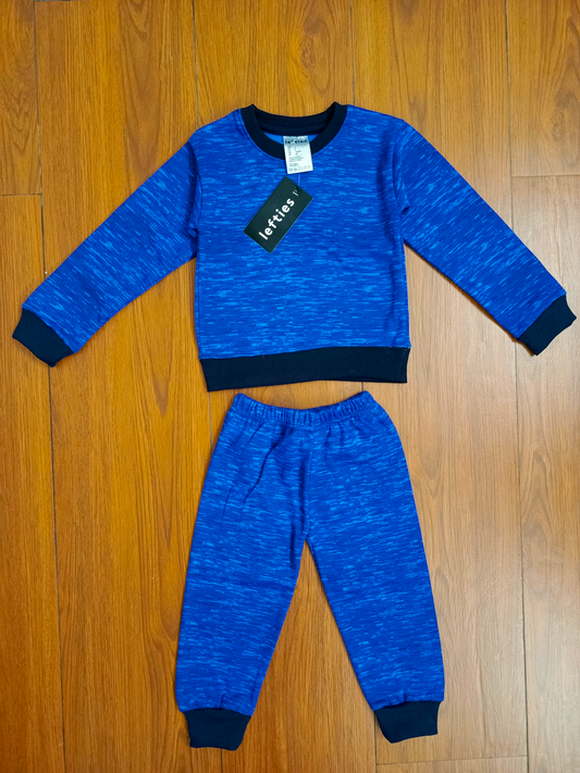 Royal blue 2 tone fleece tracksuit