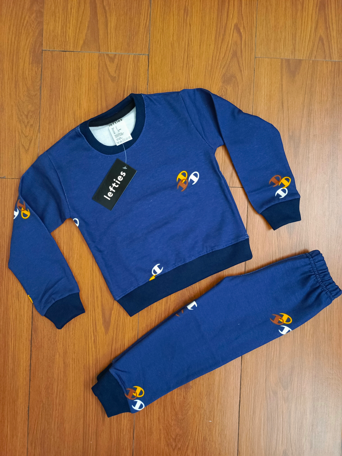 Dark blue champion kids tracksuit