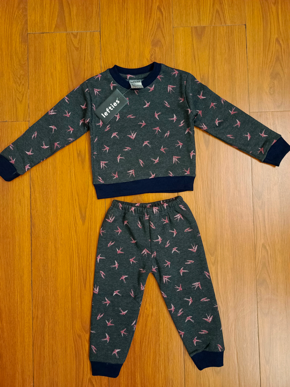 Grey birds kids tracksuits