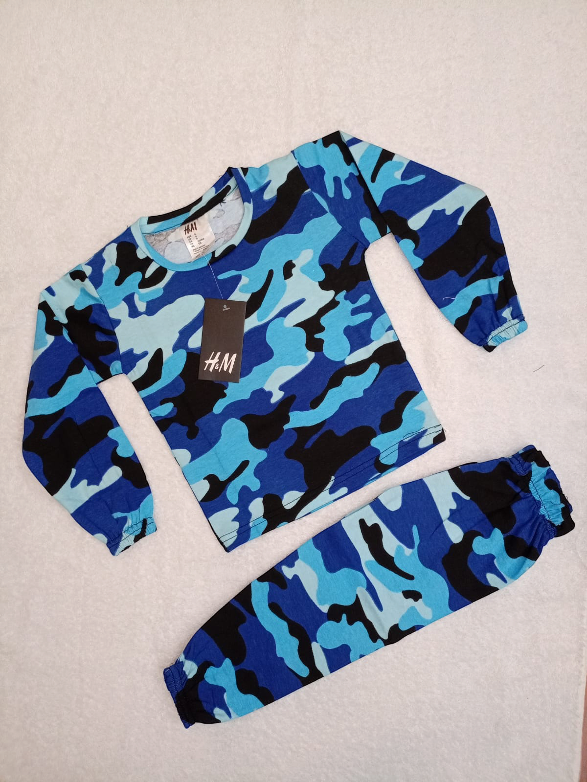 Blue camo kids tracksuit