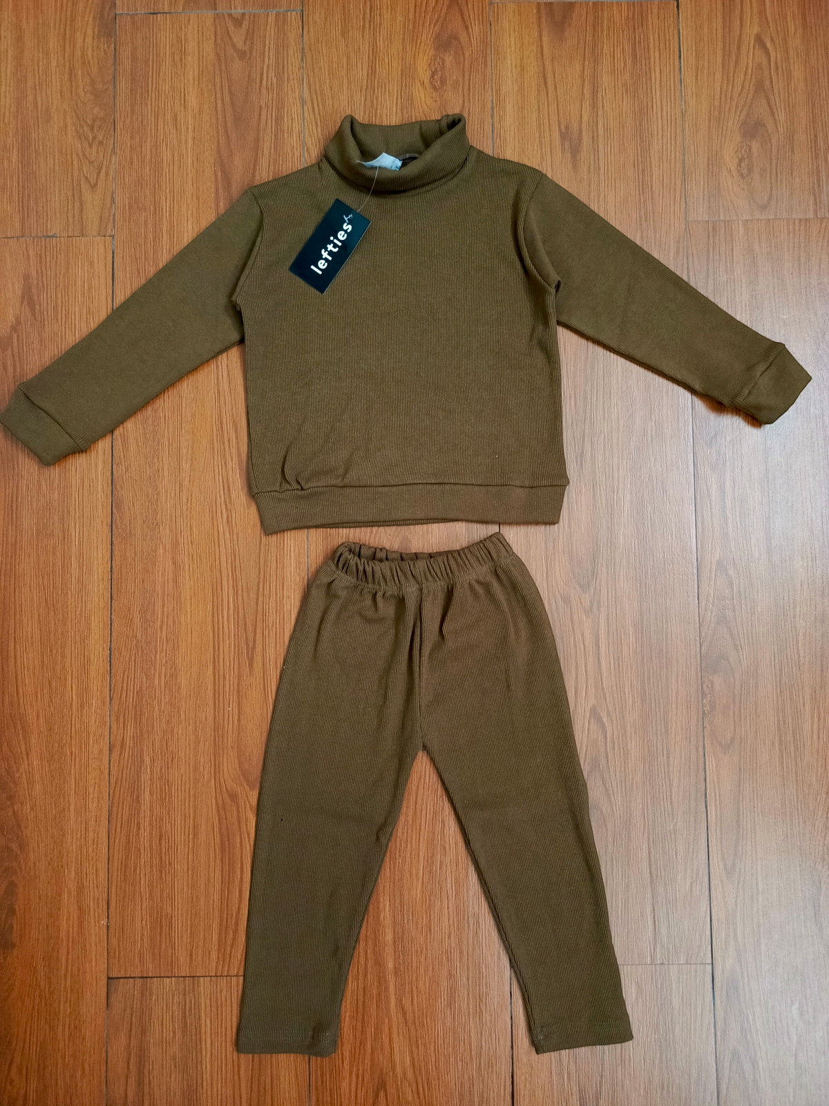 Brown hineck kids tracksuit