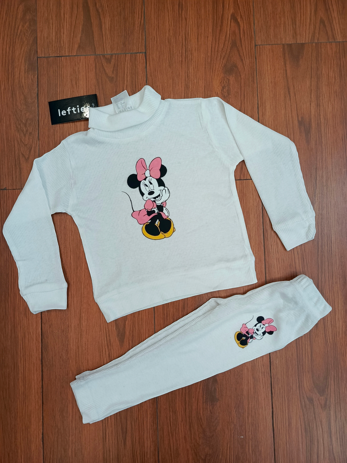 White mickey mouse hineck tracksuit